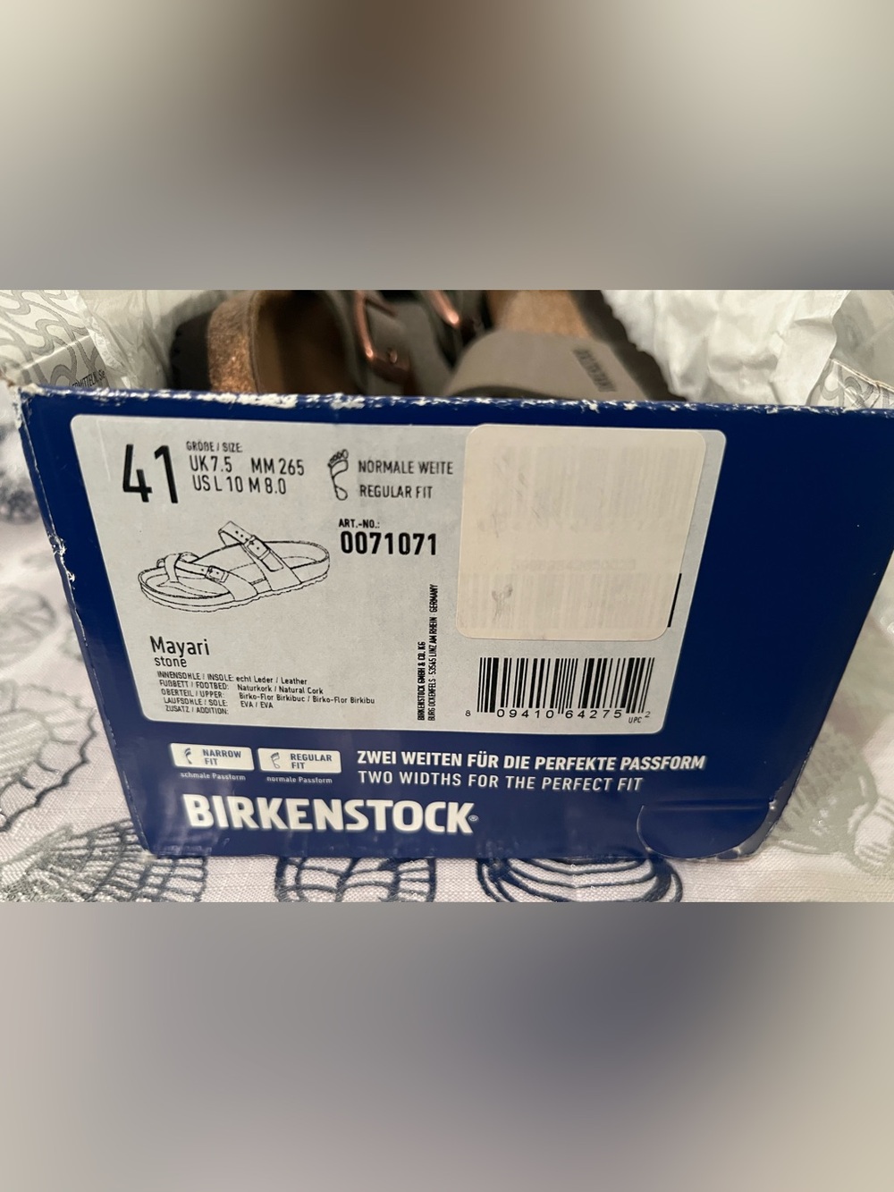 Birkenstock Mayari Birkibuc Women's Sandals Stone Brand New - Picture 2 of 7